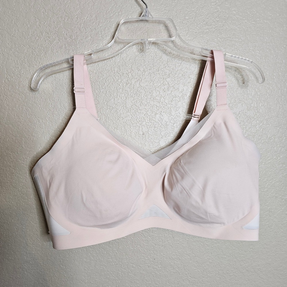 Honeylove CrossOver Bra Petal Pink Wireless Mesh Support Bralette 2X LWBRO302 - Picture 2 of 8